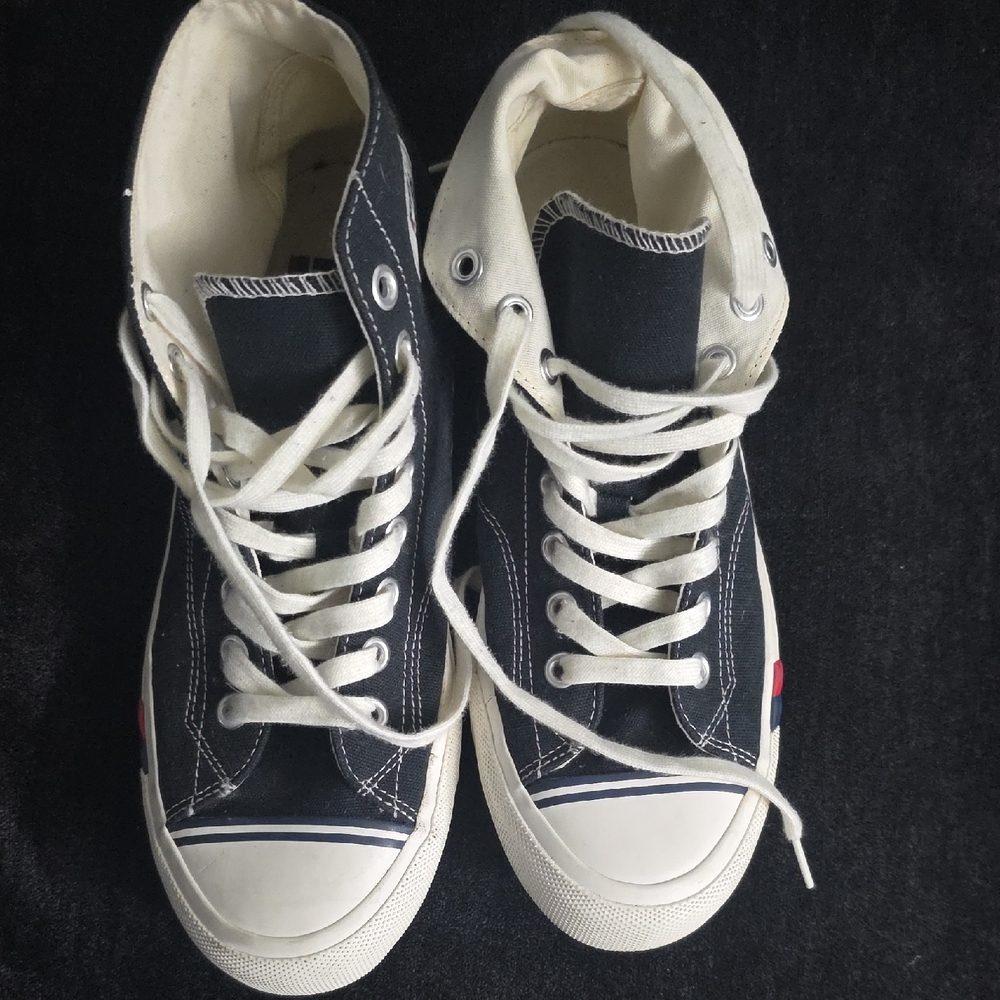 Black and White High-Top Sneakers